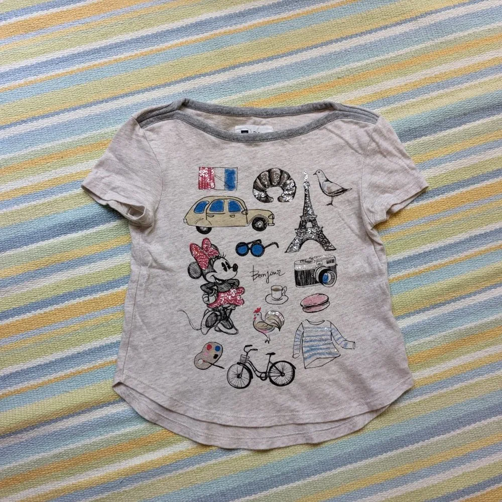 ⭐ GAP x Disney Minnie Mouse France sequin-embellished top XS